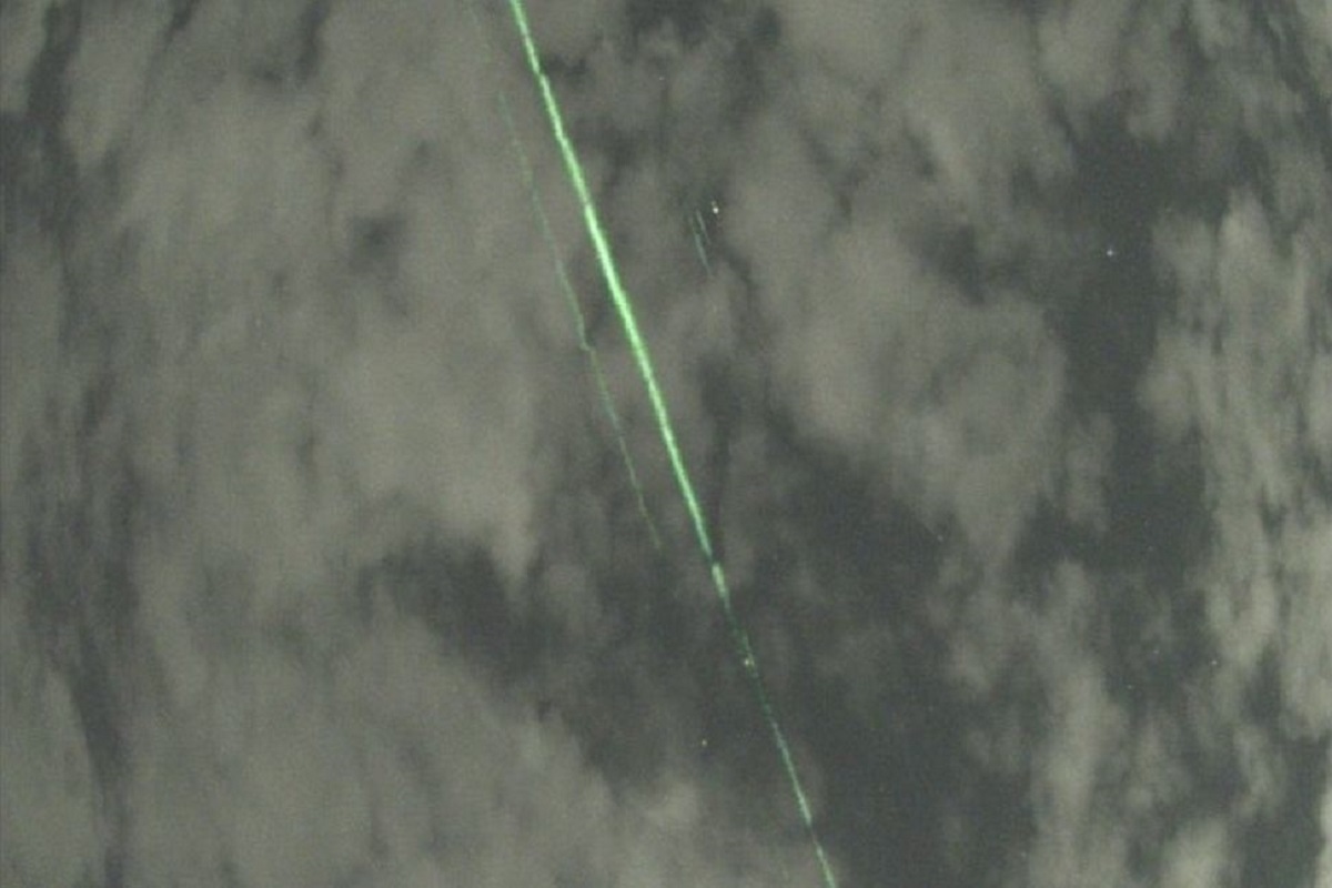 green laser beam